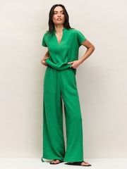 Ro&Zo Green Frill Neck Cheesecloth Top - Image 3 of 5