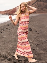 Ro&Zo Pink Tie Dye Print Dress - Image 1 of 6