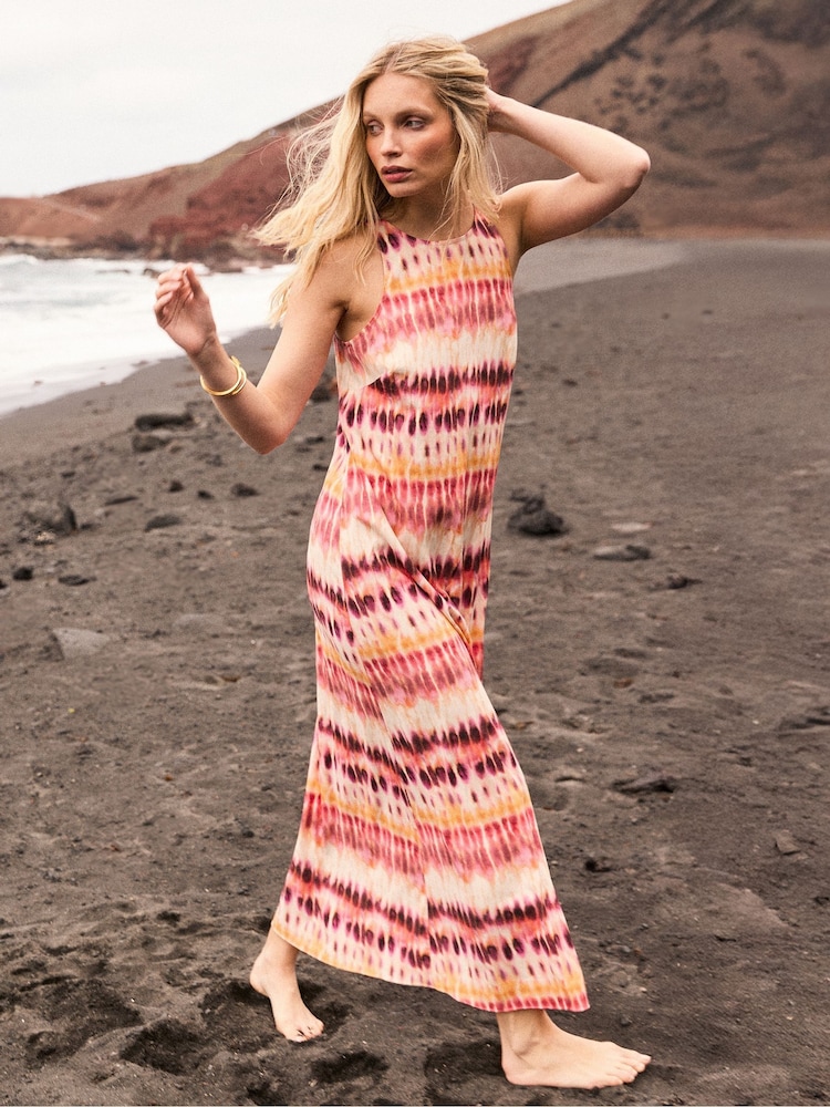 Ro&Zo Pink Tie Dye Print Dress - Image 1 of 6