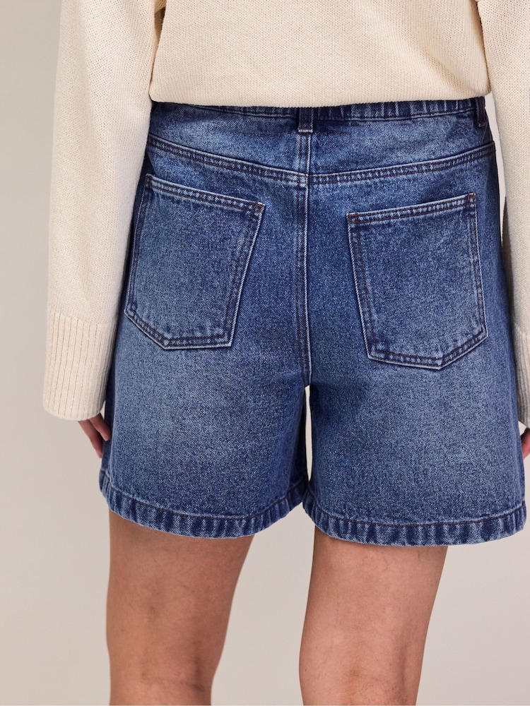 Ro&Zo Blue Denim Drawstring Shorts - Image 2 of 5