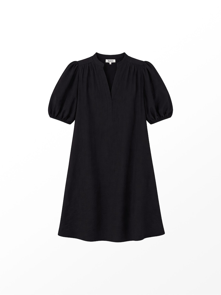 Ro&Zo Black Puff Sleeve Short Dress - Image 9 of 9
