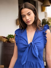Ro&Zo Tie Front Poplin Dress - Bild 2 von 7
