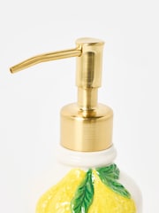Oliver Bonas Cream Lemon Ceramic Soap Pumps - Image 4 of 5