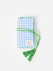 Oliver Bonas Blue Gingham Jewellery Box - Image 1 of 5