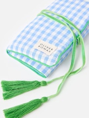 Oliver Bonas Blue Gingham Jewellery Box - Image 4 of 5