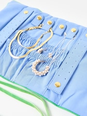 Oliver Bonas Blue Gingham Jewellery Box - Image 5 of 5