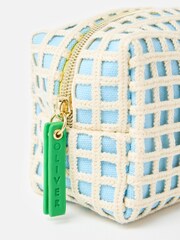 Oliver Bonas Blue Lemon Crochet Makeup Bag - Image 4 of 5