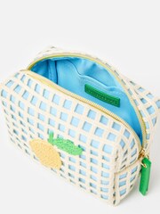 Oliver Bonas Blue Lemon Crochet Makeup Bag - Image 5 of 5