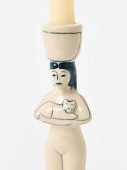Oliver Bonas White Lyla Ceramic Candlestick Holders - Image 4 of 5