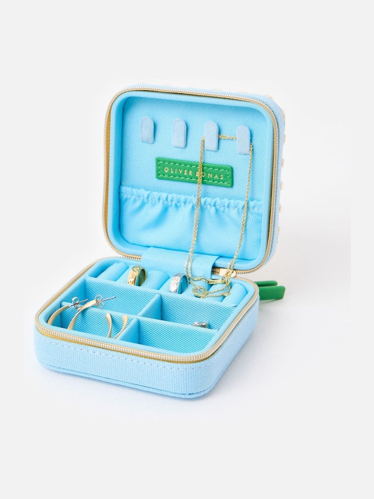 Oliver Bonas Blue Lemon Crochet Jewellery Box - Image 2 of 6