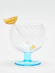 Oliver Bonas Set of 2 Blue Spritz Glasses & Stirrer - Image 2 of 6