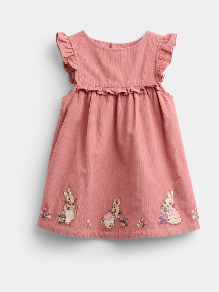 JoJo Maman Bébé Rose Pink Peter Rabbit™ Flopsy Bunny Cord Dress & Bodysuit - Image 2 of 7 JoJo Maman Bébé Rose Pink Peter Rabbit™ Flopsy Bunny Cord Dress & Bodysuit - Image 2 of 7