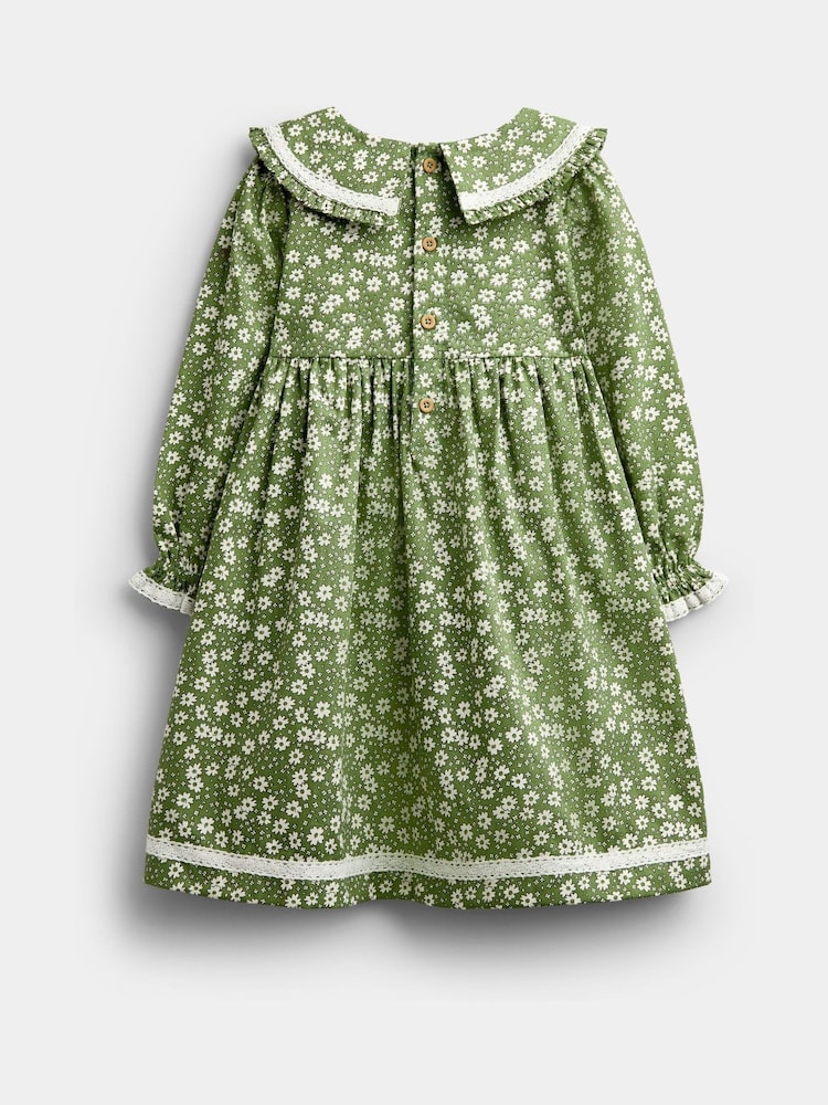 JoJo Maman Bébé Collared Floral Print Dress - Imaginea 2 din 4