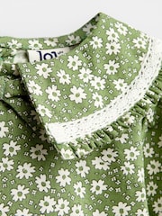 JoJo Maman Bébé Collared Floral Print Dress - Imaginea 3 din 4