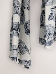 Hedgehog Print Lightweight Scarf - Image 6 of 7