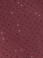 Friends Like These Burgundy Red Premium Embellished A Line Denim Mini Skirt - Image 3 of 6