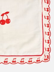 Oliver Bonas Cream Red Cherry Cushion Cover - Image 4 of 5