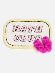 Oliver Bonas Yellow Bath Club Rounded Bath Mat - Image 1 of 5