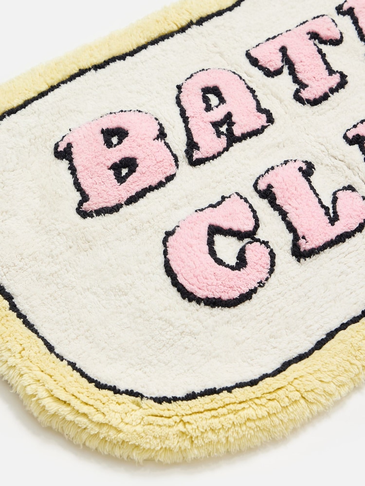 Oliver Bonas Yellow Bath Club Rounded Bath Mat - Image 2 of 5