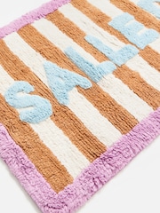 Oliver Bonas Blue  Purple  Brown Salle De Bain Striped Runner Bath Mat - Image 3 of 5