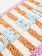 Oliver Bonas Blue  Purple  Brown Salle De Bain Striped Runner Bath Mat - Image 4 of 5