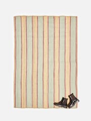 Oliver Bonas Blue Caló Striped Jute Rug - Image 1 of 5