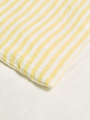 Oliver Bonas Yellow Muslin Striped Duvet Cover Set - Image 4 of 4