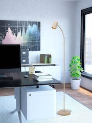 Eglo Sandy Carlo Modern Steel Flexible Floor Lamp - Image 1 of 5