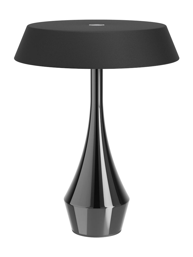 Eglo Shiny Black Turcio Metal LED Portable Outdoor Table Lamp - Image 2 of 5