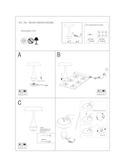 Eglo Shiny Black Turcio Metal LED Portable Outdoor Table Lamp - Image 3 of 5