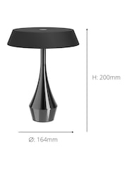 Eglo Shiny Black Turcio Metal LED Portable Outdoor Table Lamp - Image 4 of 5