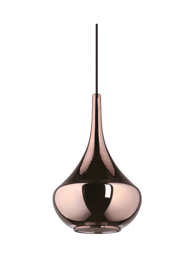 Eglo Black Almoster Modern Tear-Shaped Copper Glass Pendant - Image 5 of 5 Eglo Black Almoster Modern Tear-Shaped Copper Glass Pendant - Image 5 of 5