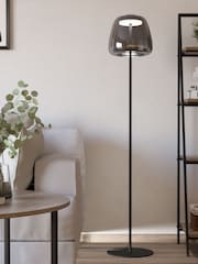 Eglo Black Alfero-Z Smart Control Vaporised Glass Floor Lamp - Image 1 of 6
