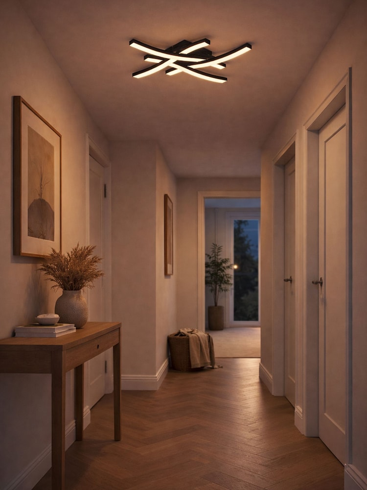 Eglo Black Basic Cabezas-E 4 Flame Wall Ceiling Light, 4000K - Image 1 of 5