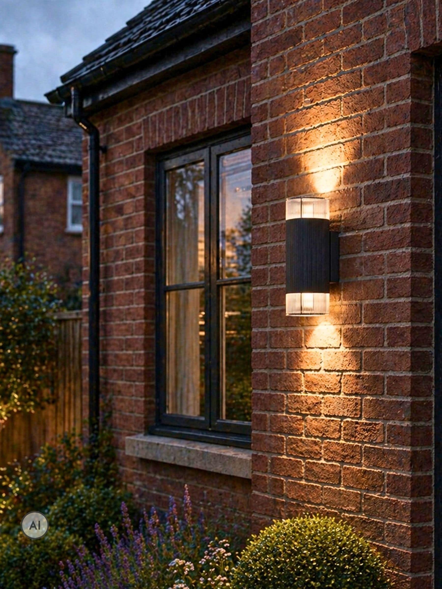 Eglo Black Structured, Clear Led Outdoor Wall Light Castelnuovo, Up And Downlight | Porch And Front Door Lamp, Black Aluminium With Clear Plastic, Gu10 Socket, Ip65 - Image 3