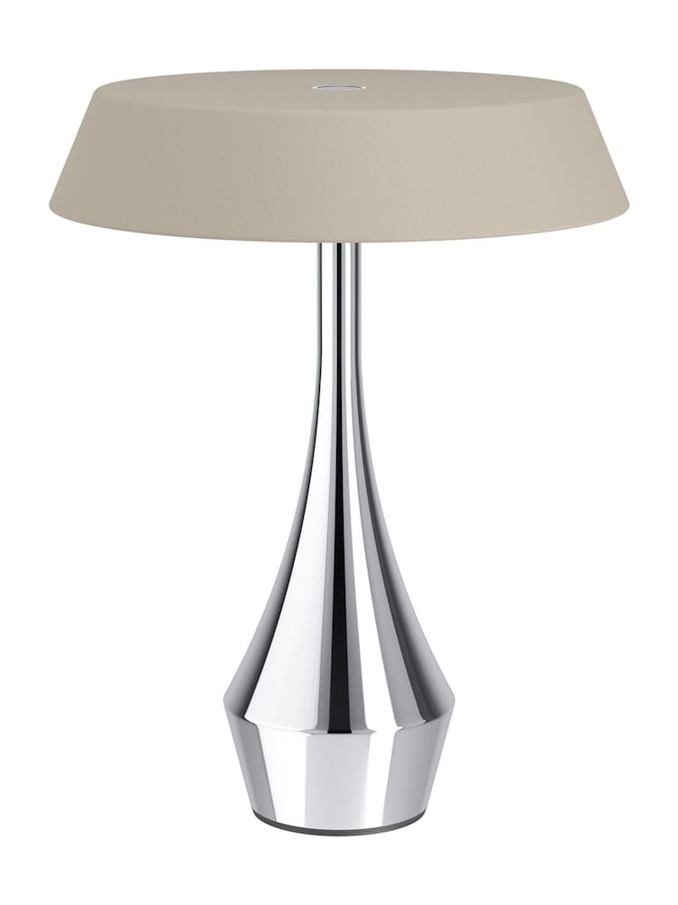 Eglo Chrome Turcio Metal LED Portable Outdoor Table Lamp - Image 1 of 4