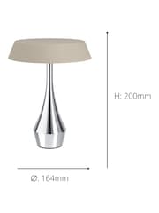 Eglo Chrome Turcio Metal LED Portable Outdoor Table Lamp - Image 3 of 4