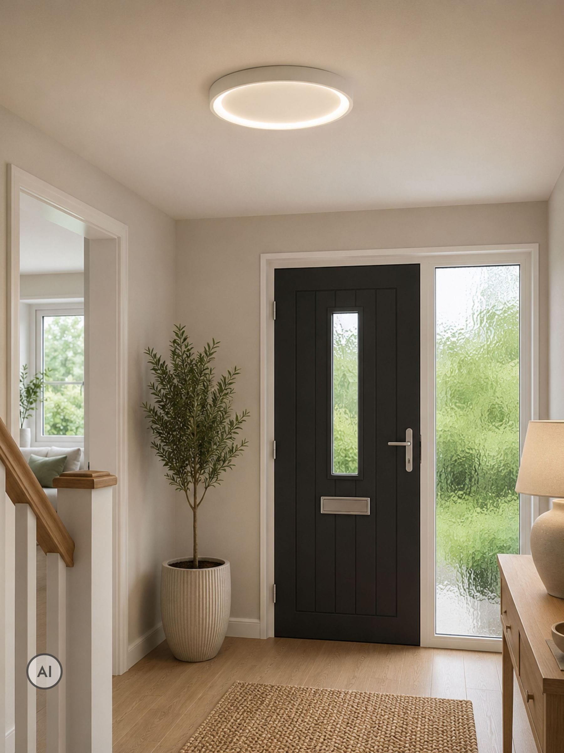 B&Q - Loretello-Z Smart Control Steel Led Rgb Modern Ceiling LightWhite - Image 2