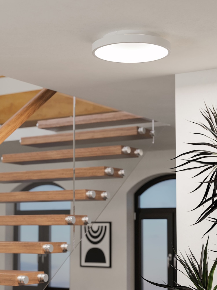 Eglo White Loretello-Z Smart Control LED RGB Ceiling Light - Image 1 of 7