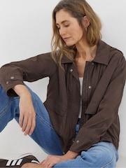 JD Williams Brown Hooded Tech Jacket - Image 2 of 4