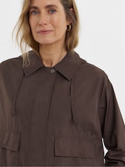 JD Williams Brown Hooded Tech Jacket - Image 3 of 4