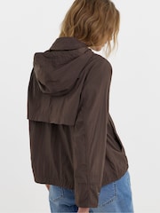 JD Williams Brown Hooded Tech Jacket - Image 4 of 4