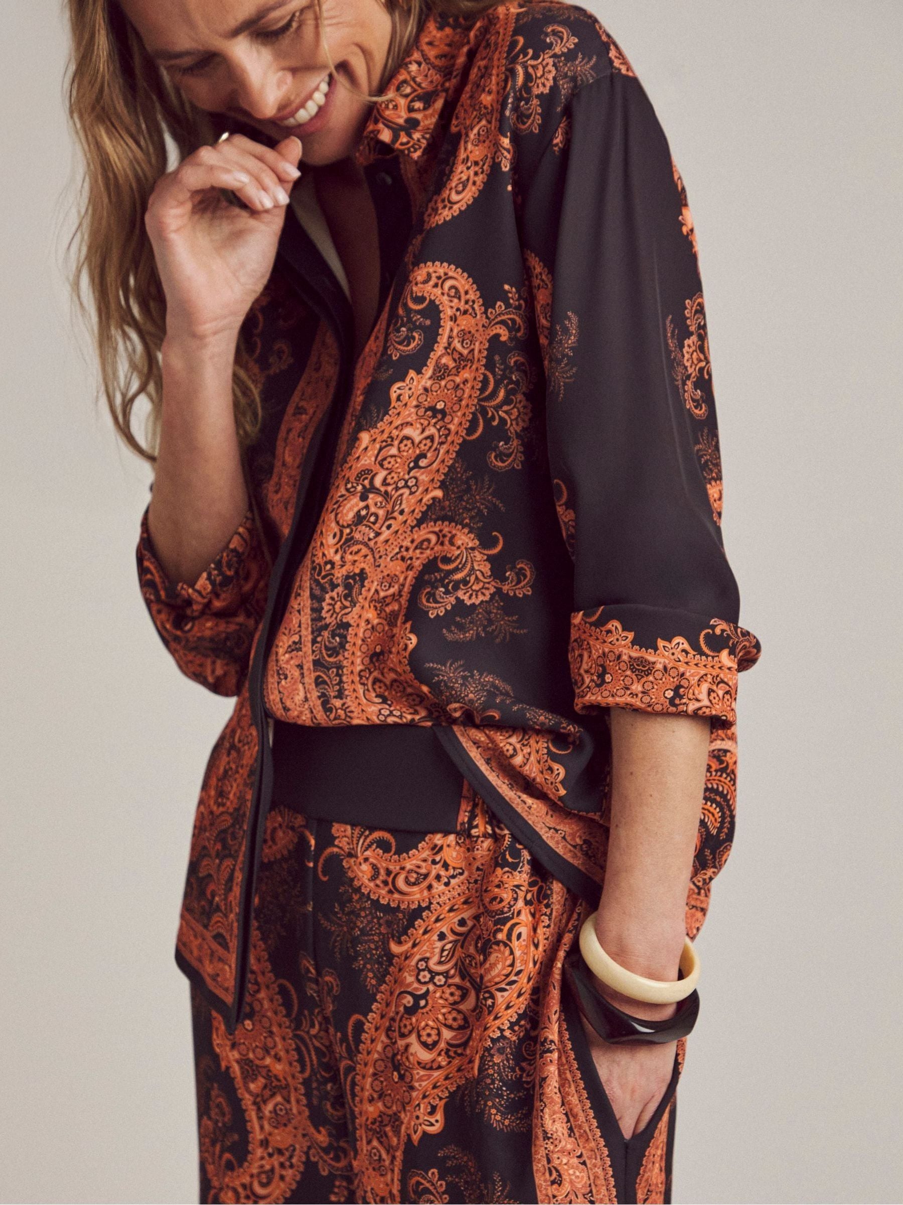 Buy JD Williams Orange/Brown Anthology Placement Print Wide Leg
