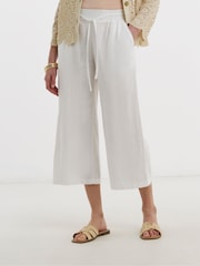 JD Williams Linen Mix Wide Leg Culotte - תמונה 3 מתוך 4