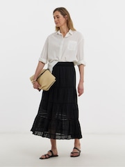 JD Williams Black Prairie Maxi Skirt - Image 1 of 4