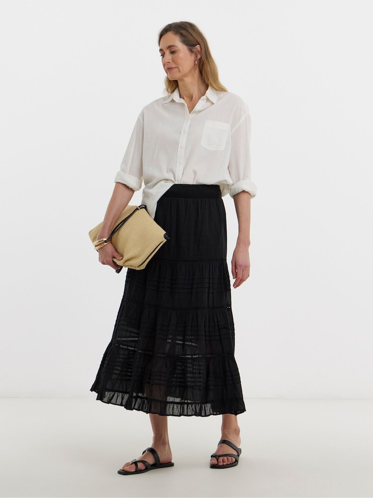 JD Williams Black Prairie Maxi Skirt - Image 1 of 4 JD Williams Black Prairie Maxi Skirt - Image 1 of 4