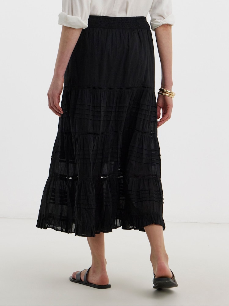 JD Williams Black Prairie Maxi Skirt - Image 2 of 4 JD Williams Black Prairie Maxi Skirt - Image 2 of 4