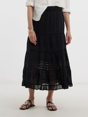 JD Williams Black Prairie Maxi Skirt - Image 3 of 4