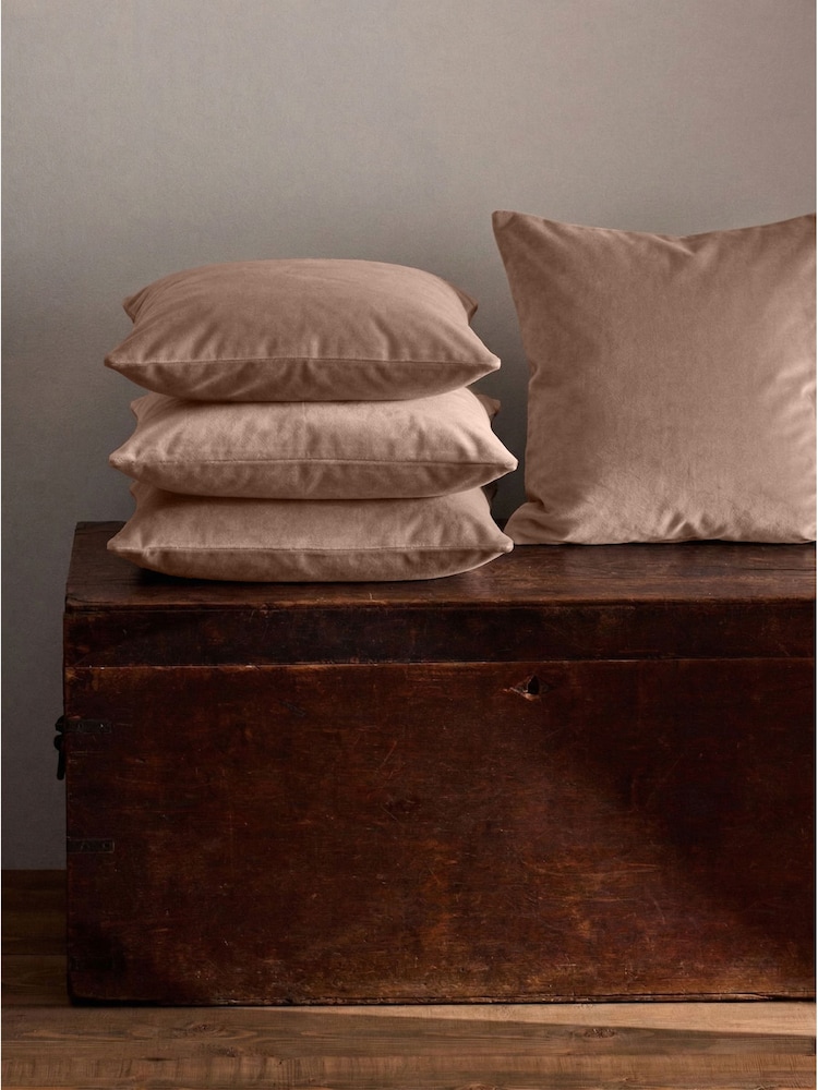 The Set 4 Pack Green Velvet Cushion Covers - Image 1 of 2