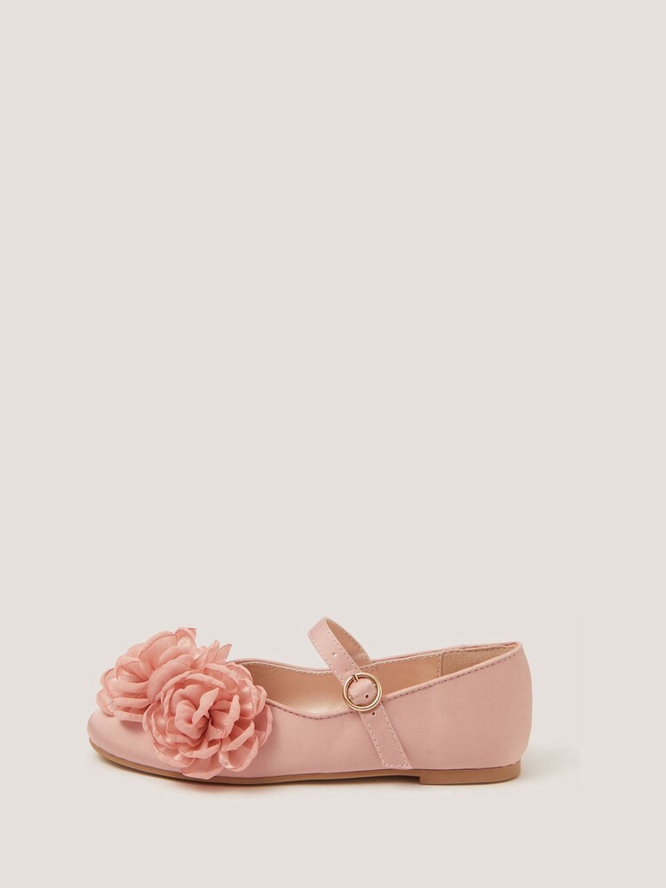 Monsoon Pink Corsage Mary Jane Ballet Flats - Image 1 of 3